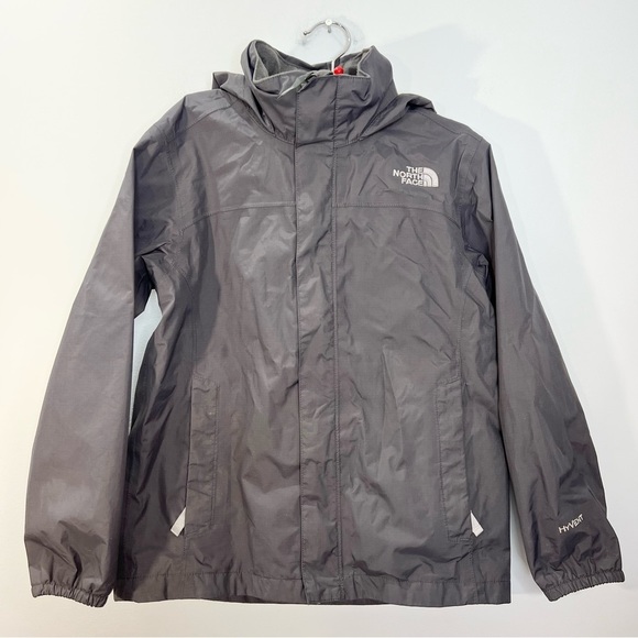 The North Face Other - The North Face Hyvent waterproof lined grey yellow rain jacket small 7-8